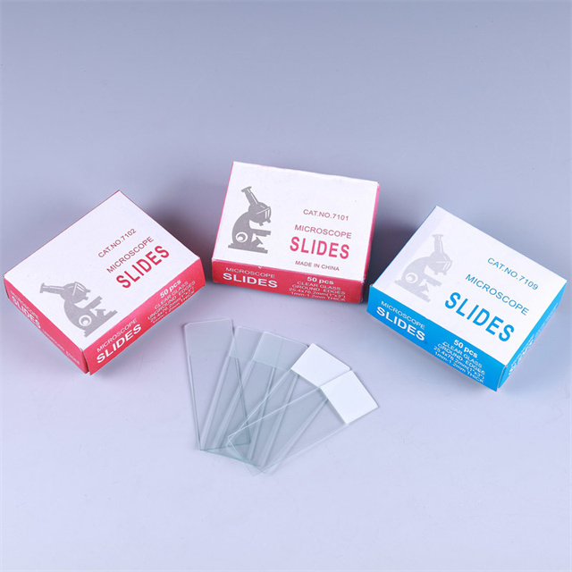 45° Clipped Corners Frosted Lab Microscope Slides